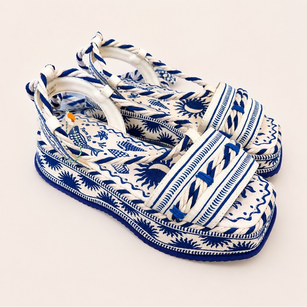 FARM RIO Off White Flatform Sandal - Picture 4 of 11